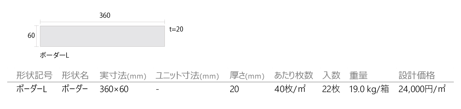 リークボーダー［LG］形状図画像1