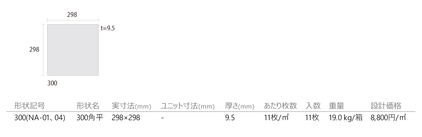 ナチュラルポリッシュ［NA］形状図画像1