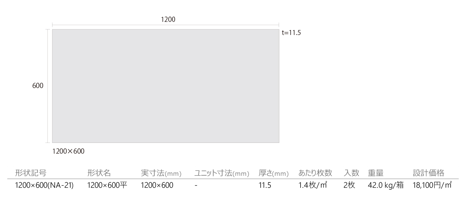 ナチュラルポリッシュ［NA］形状図画像1