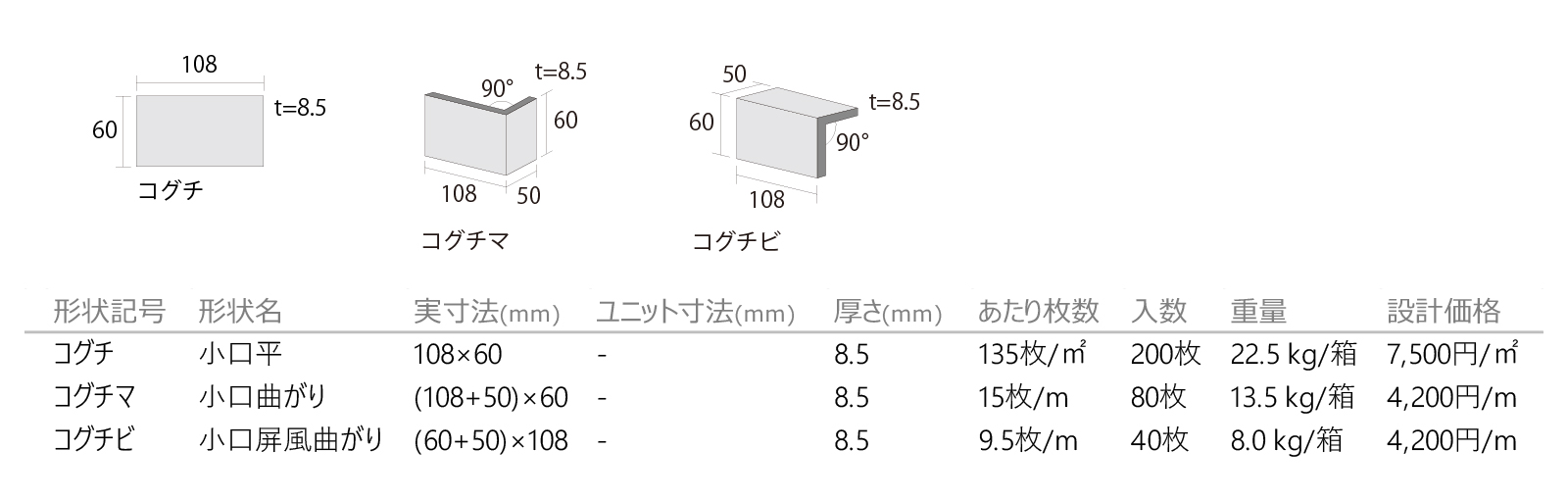 オーロラタイル［TI］形状図画像1