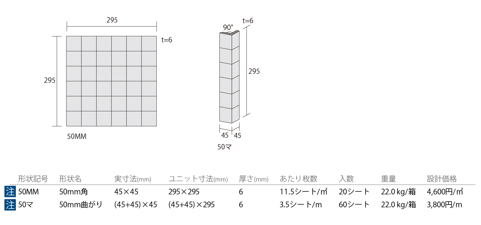ダンクイックホライズグリップ［WH］形状図画像1